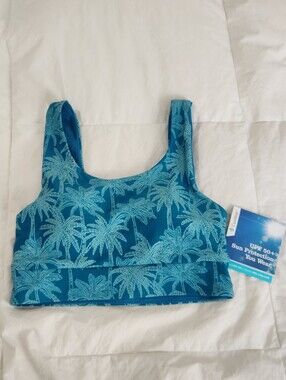 Coolibar Spring Garden Tank Crop Bikini Top New Size Small